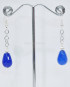 Orecchini argento con pietre Agata blu a goccia